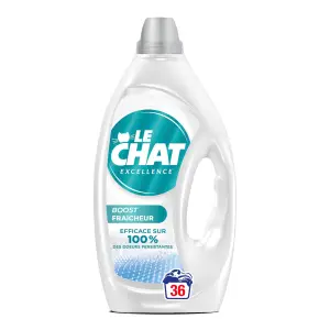 LE CHAT Excellence lessive liquide fraîcheur boost 36 lavages 1.62l