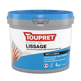 Enduit de lissage prêt à l'emploi Toupret 4kg