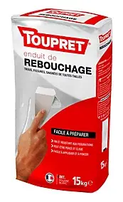Enduit de rebouchage poudre blanc Toupret 15kg