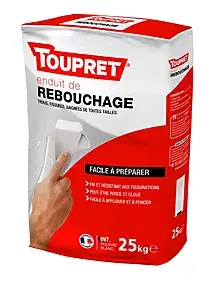 Enduit de rebouchage poudre blanc Toupret 25kg