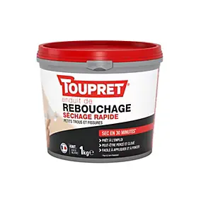 Enduit de rebouchage rapide prêt à l'emploi Toupret 1l