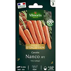 Carotte Nanco HF1 en graines Vilmorin