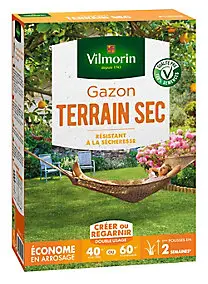 Gazon terrain sec résistant à la sécheresse Vilmorin 1kg