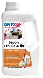Savon à l'huile de lin tommettes, terres cuites, carrelage, marbre, sols plastiques 1 L