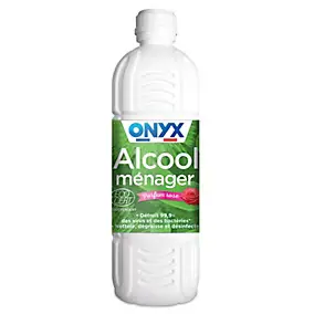 Alcool ménager nettoyant, dégraissant et désinfectent Onyx parfum rose 1L
