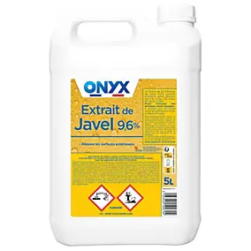 Extrait de javel 9,6% 36° murs, terrasses, façades, sanitaires Onyx 5L