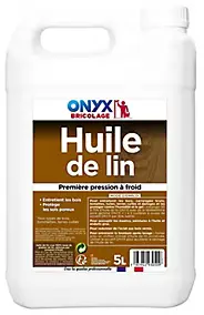 Huile de lin entretien, protection bois, carrelages, tomettes Onyx 5L