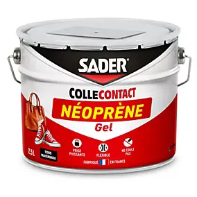 Colle contact néoprène en gel Sader tous matériaux seau de 2.5 litres