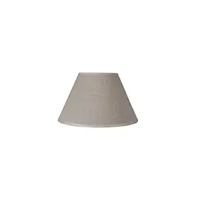 Abat-jour conique en toile de jute beige lin Ø22cm Corep
