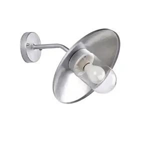 Applique murale extérieur Calvi Little Garden E27 IP54 100W l.30,5 x H.26 x P.36 cm gris galva