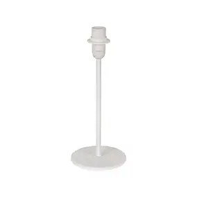 Pied de lampe à poser métallique blanc Corep Ø11 x H.27cm