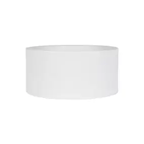 Abat-jour cylindre en coton bouclé blanc Ø40cm Corep