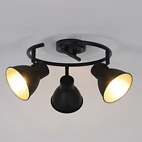 Plafonnier spot 3 lumières E14 40W Corep Dock IP20 H.20 cm
