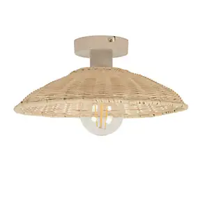 Applique murale Calanques E27 IP20 ⌀31,5cm rotin Corep