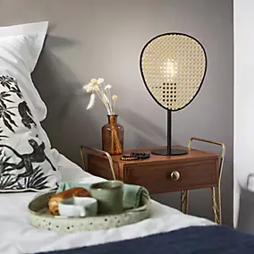 Lampe à poser Naytto E27 IP20 40W H.40cm12cm Corep coloris naturel