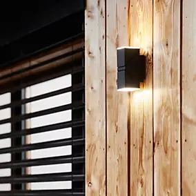 Applique extérieure murale LED double tête orientables E27 noir 12 W IP54 H.15,5 cm Little Garden Vega