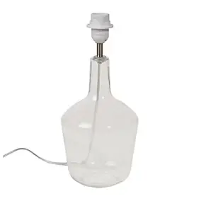 Pied de lampe à poser Ibiza en verre transparent Corep Ø17 x 37cm
