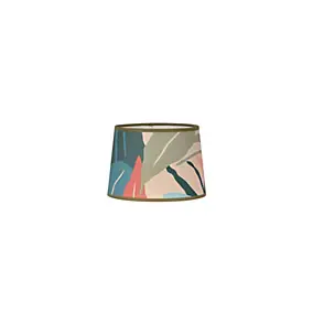 Abat-jour cylindre Montara tissu feuillage Ø20cm Corep