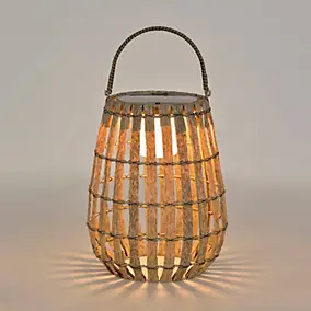 Lampe baladeuse extérieur LED intégrée Lagora Little Garden IP44 blanc chaud + RGB H.28 x Ø22 cm