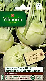 Graines de chou rave variété "Blanc Hâtif de Vienne" Vilmorin semis de mars à juin