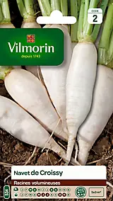 Graines de navet variété "Croissy" Vilmorin semis de mars à avril et d'août à septembre