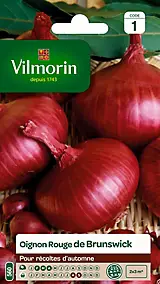 Graines d'oignon rouge variété "Brunswick" Vilmorin semis de février à avril