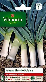 Graines de poireau variété "Bleu de Solaise" Vilmorin semis d'avril à mai