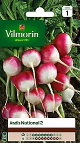 Graines de radis variété "National 2" Vilmorin semis de mars à septembre