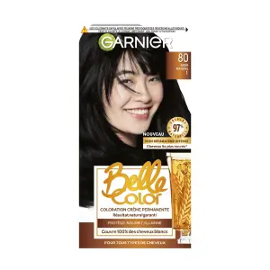 GARNIER Belle Color coloration permanente 80 noir naturel 3 produits 1 kit