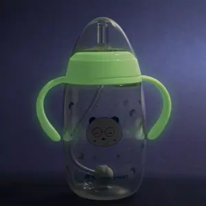 Tasse à paille lestée phosphorescente Dreamy Bear (380 ml)