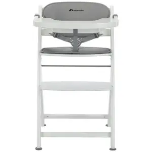 Chaise haute évolutive Timba 2 avec coussin White-Grey