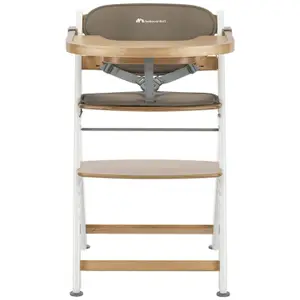Chaise haute évolutive Timba 2 avec coussin Light Wood-Beige