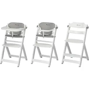 Chaise haute évolutive Timba White avec coussin