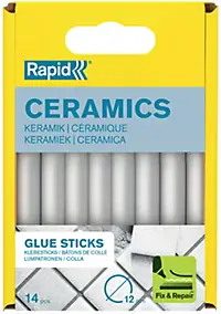 Bâtons de colle Rapid pour céramiques 12 mm, 14 pièces