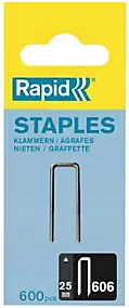 Agrafes Rapid n°606 25 mm Acier galvanisé haute résistance