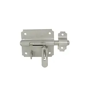 Verrou de box porte-cadenas inox à visser D12 + gâche inox Afbat