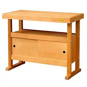 Etabli bois Outifrance 2 portes coulissantes rangement 80 litres L.100 x l.50 x H.90 cm
