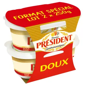 BEURRE GASTRONOMIQUE DOUX PRÉSIDENT
