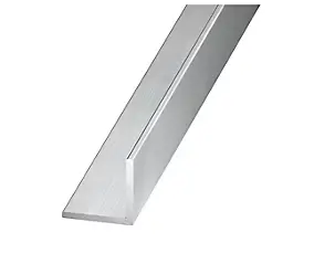 Cornière égale aluminium brut 10 x 10 mm, 2 m