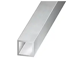 Tube carré aluminium brut 20 x 20 mm, 2 m