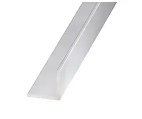 Cornière égale aluminium anodisé incolore 25 x 25 mm, 2 m