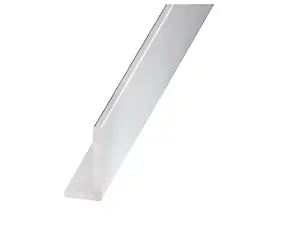 Cornière inégale aluminium anodisé incolore 40 x 10 mm, 1 m