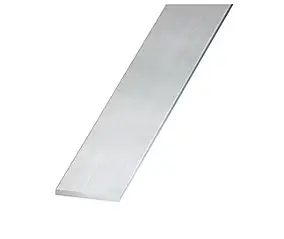 Plat aluminium brut effet argenté 15 x 2 mm, 1 m