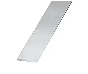 Plat aluminium brut effet argenté 20 x 2 mm, 1 m