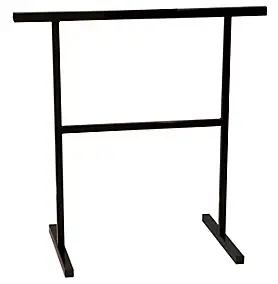 Tréteau fixe en métal époxy CQFD Solid noir H. 74 cm