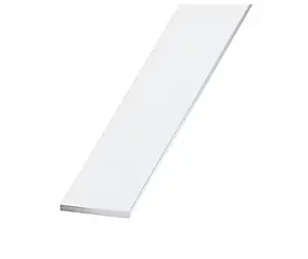 Plat aluminium laqué blanc 30 x 2 mm, 1 m