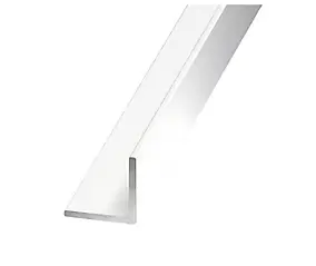 Cornière égale aluminium laqué blanc 30 x 30 mm, 1 m