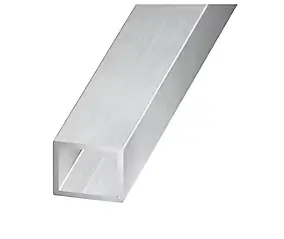 Tube rectangulaire aluminium brut, 12 x 10 mm, 1 m