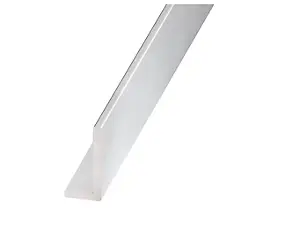 Cornière inégale aluminium anodisé incolore 20 x 15 mm, 1 m