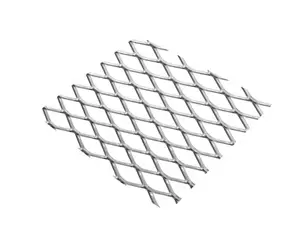 Tôle métal déployé aliminium brut - mailles 16 mm - L. 50 x l. 25 cm